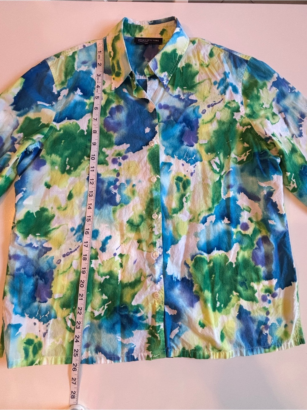 Jones New York Tie-Dye Button-Down Shirt, Women’s XL - Picture 5 of 13